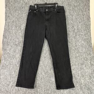 Lauren Jeans Womens 14 Black Stretch High Waist Relaxed Fit‎ Tapered Leg Vintage
